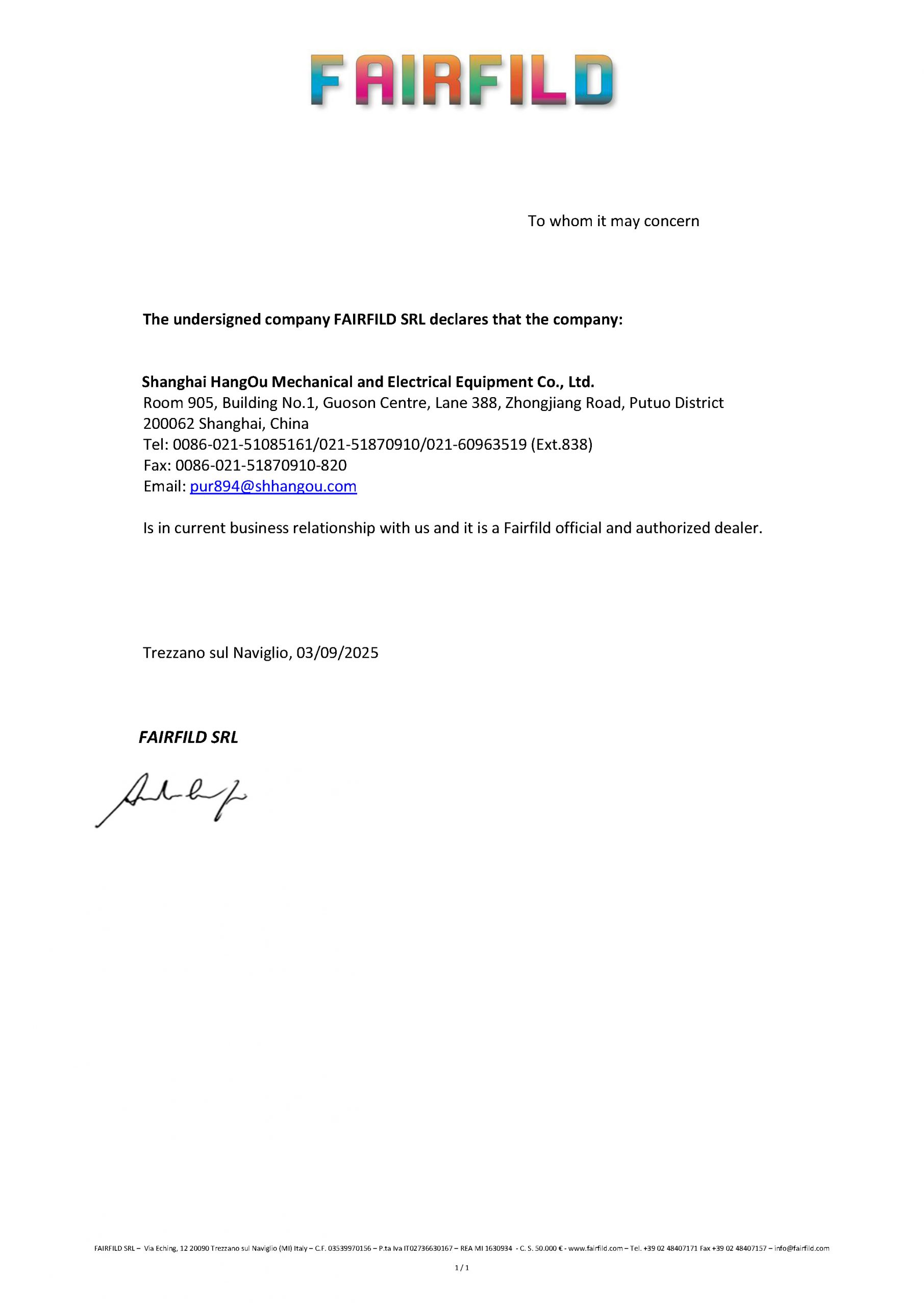 2025年意大利FAIRFILD工廠授權(quán)上海航歐中國(guó)區(qū)代理FAIRFILD電阻